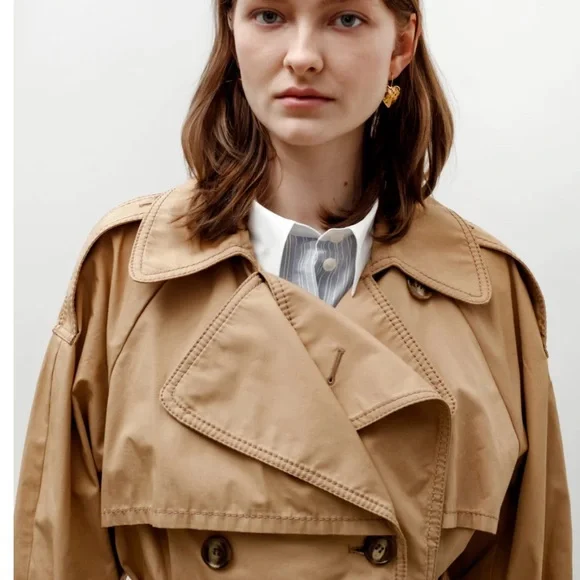 Perfect Acne Studios Capelet Trench Coat 100% Cotton, size S / 36 - Picture 2 of 16